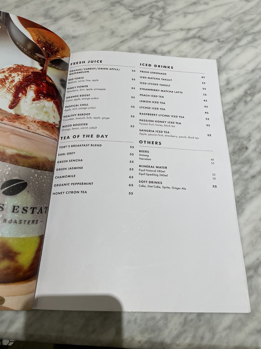 Toby's Estate Lippo Mall Puri Photo Menu 7