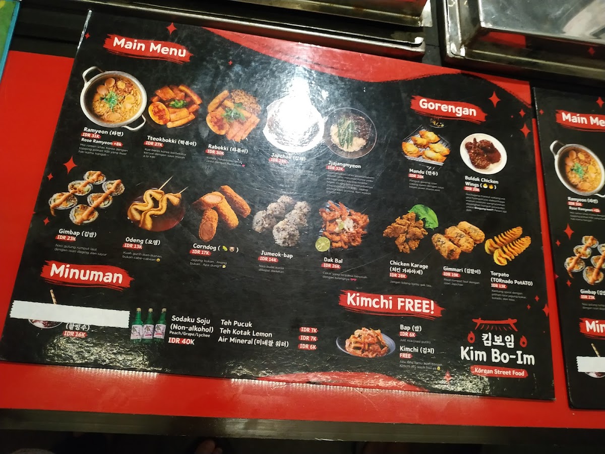 Kim Bo-Im Korean Street Food Ciomas Photo Menu 1