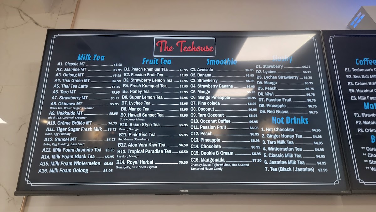 The Teahouse: Bubble Tea, Coffee, Smoothies Photo Menu 6