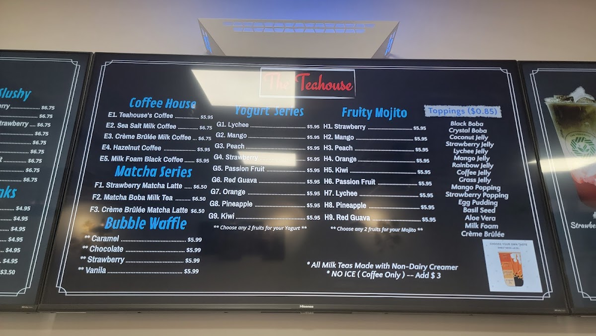The Teahouse: Bubble Tea, Coffee, Smoothies Photo Menu 8