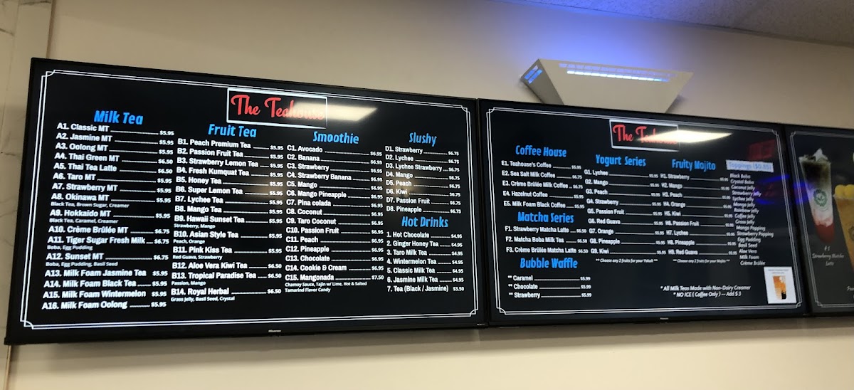 The Teahouse: Bubble Tea, Coffee, Smoothies Photo Menu 9