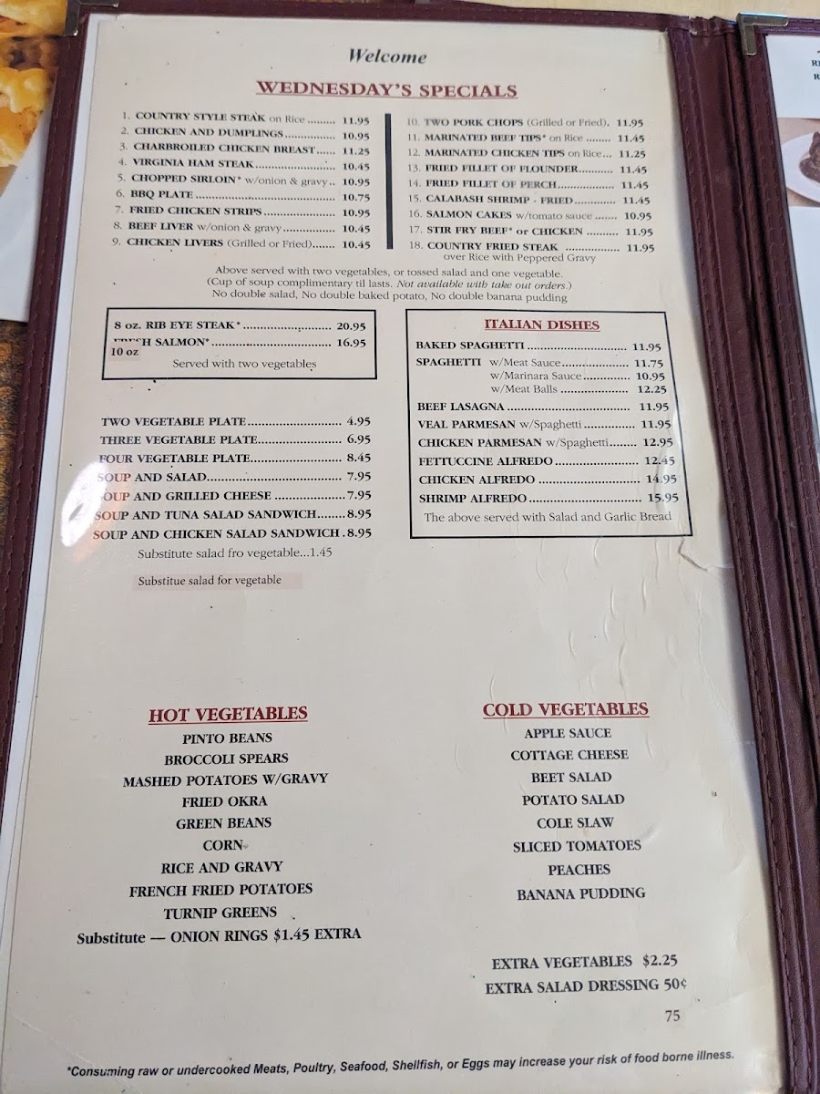 Park Place Restaurant Photo Menu 3