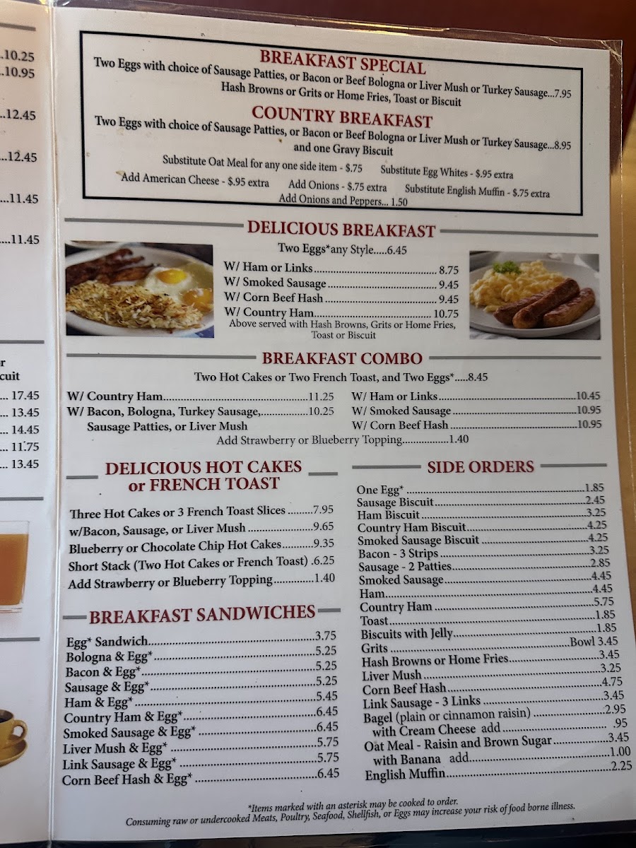 Park Place Restaurant Photo Menu 7