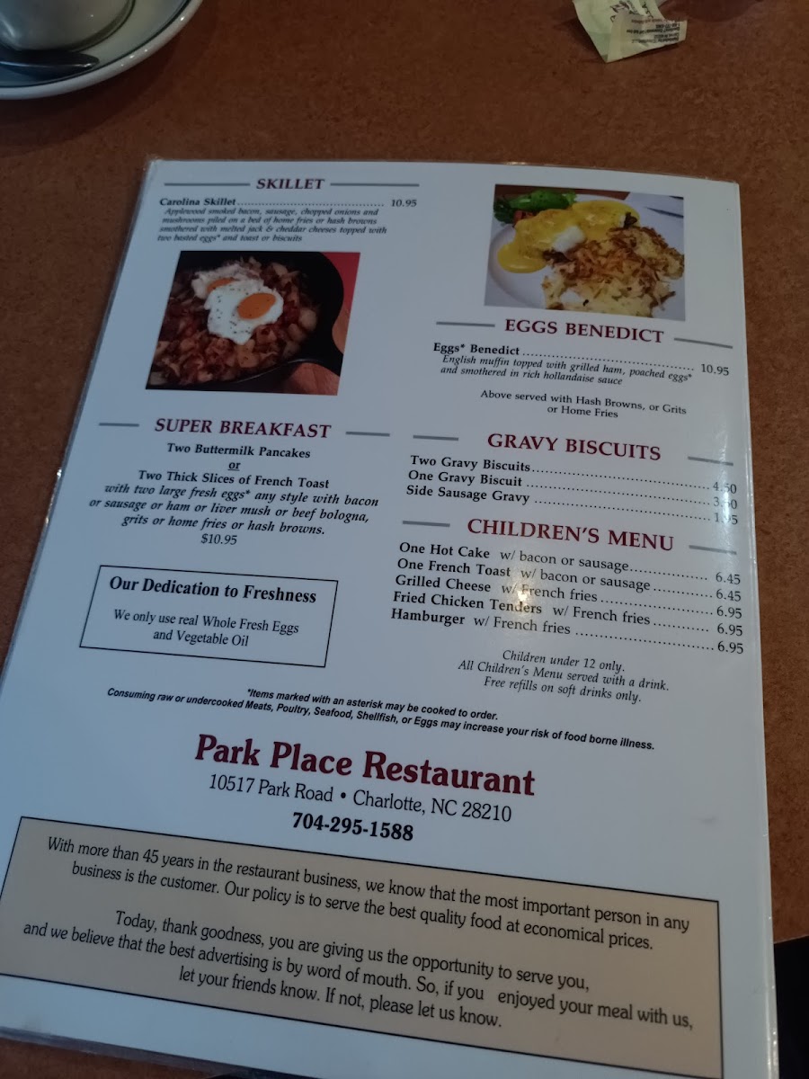 Park Place Restaurant Photo Menu 9