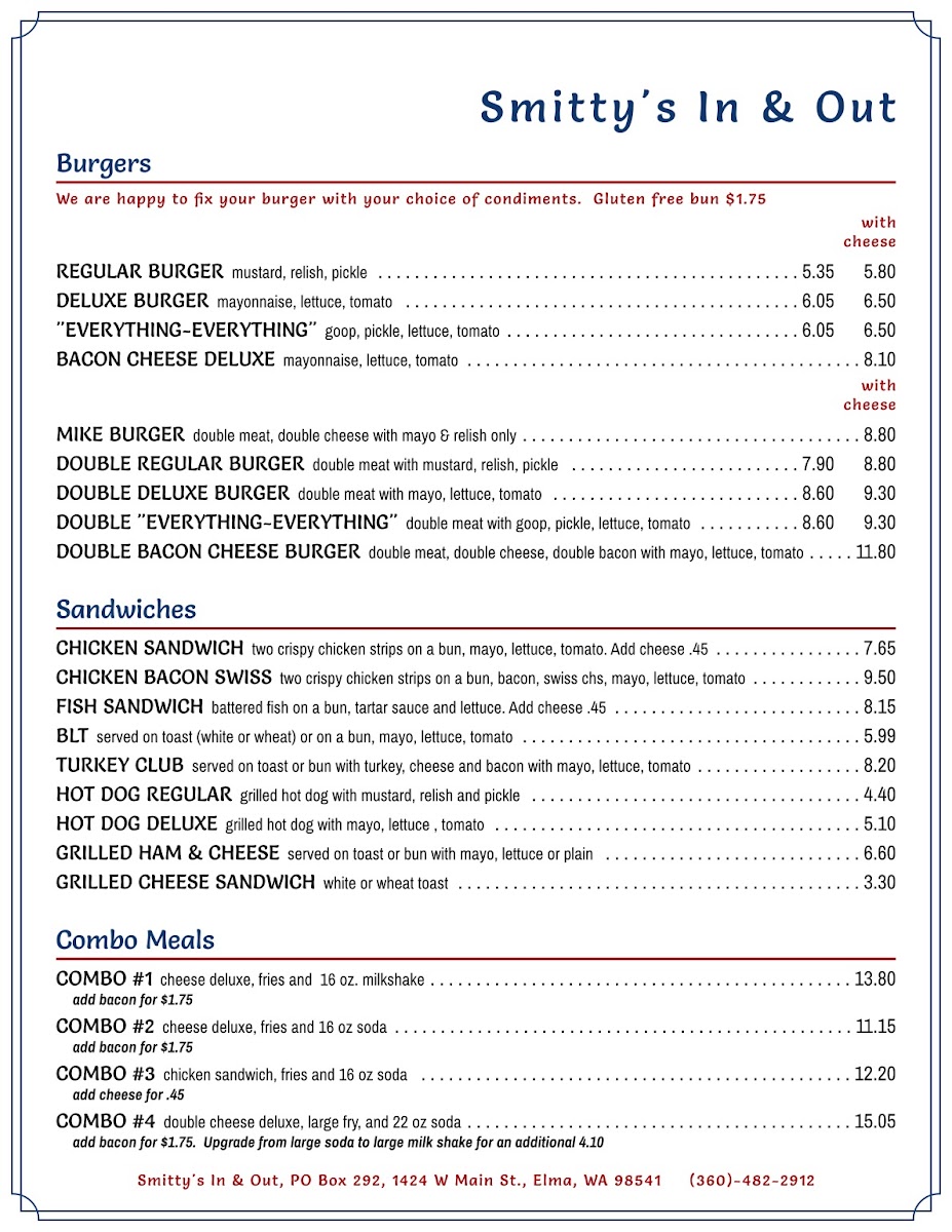 Smittys In & Out Photo Menu 2