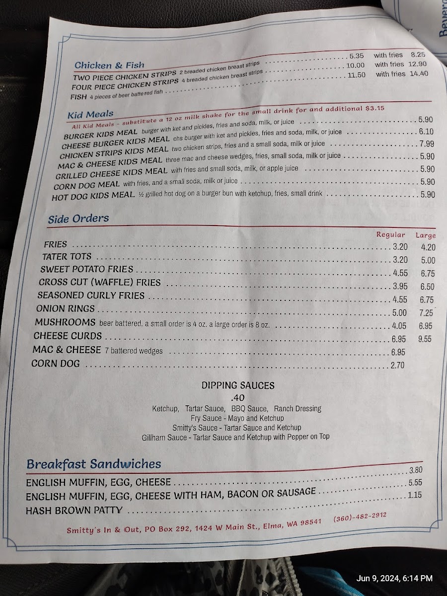 Smittys In & Out Photo Menu 4