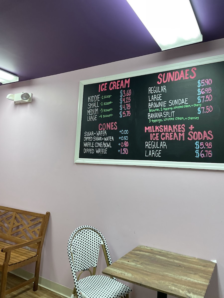 Mia's Ice cream Photo Menu 2