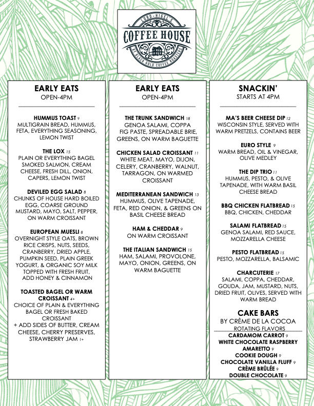 Lord-Higel's Coffee House Photo Menu 1