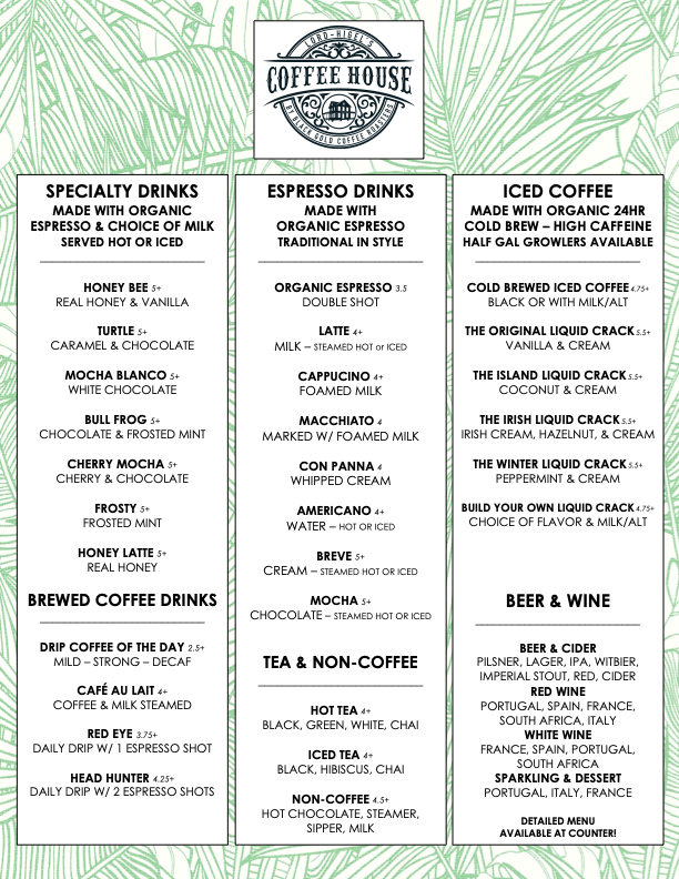Lord-Higel's Coffee House Photo Menu 2