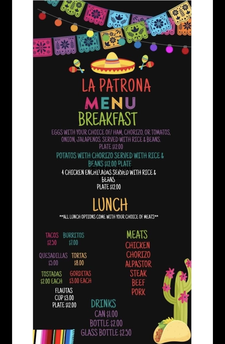 La Patrona Food Truck Photo Menu 1