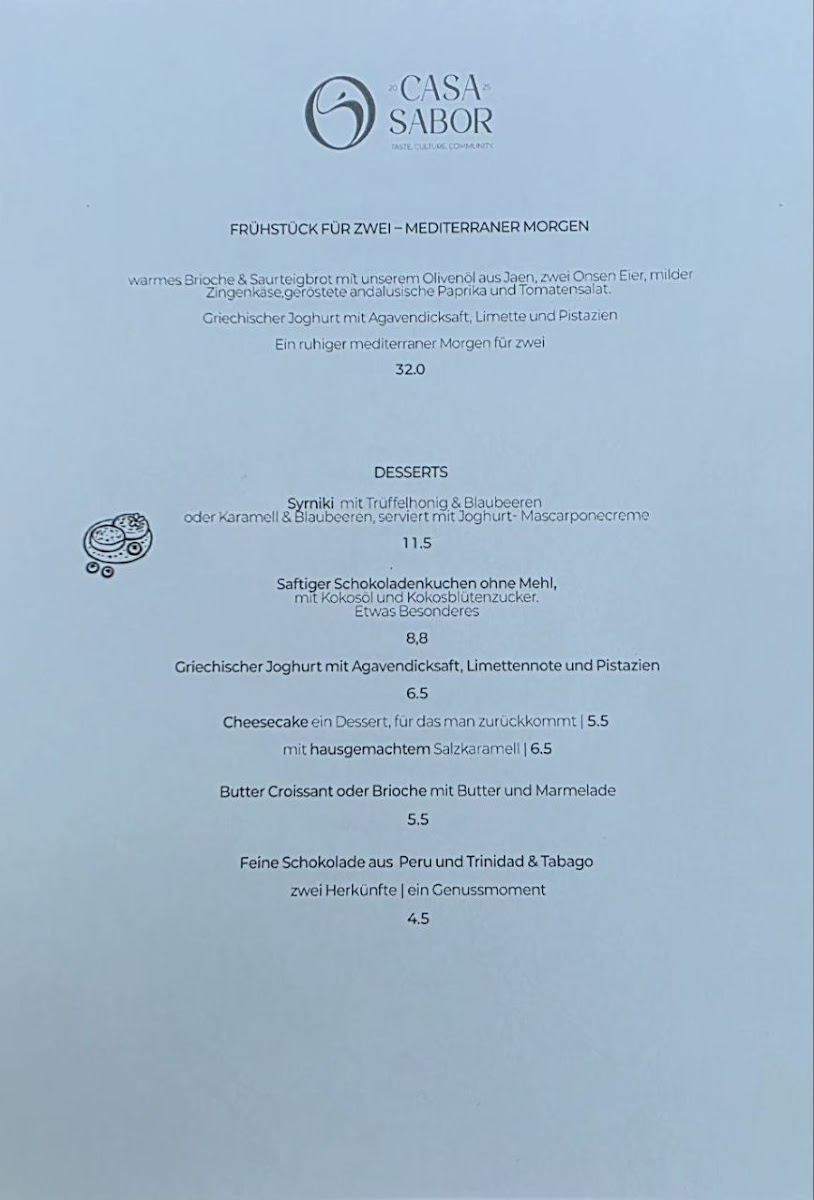Casa Sabor Photo Menu 2
