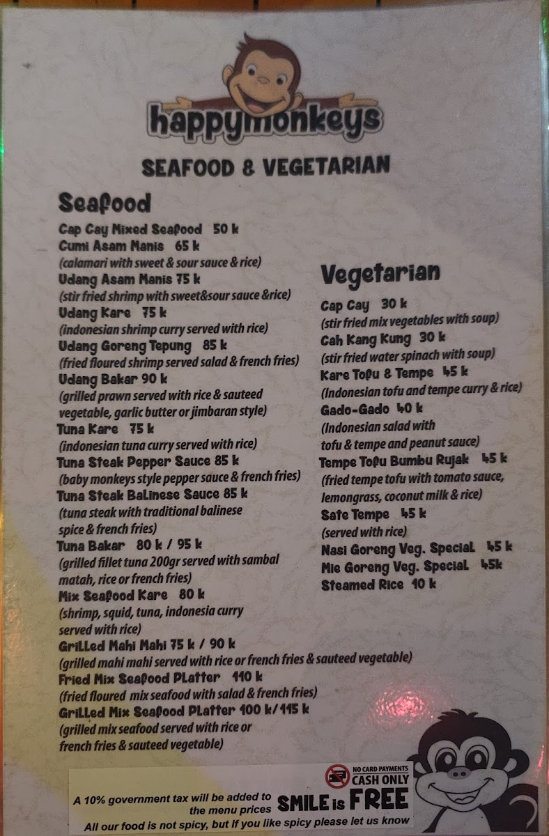 Warung Happy Monkeys Photo Menu 3