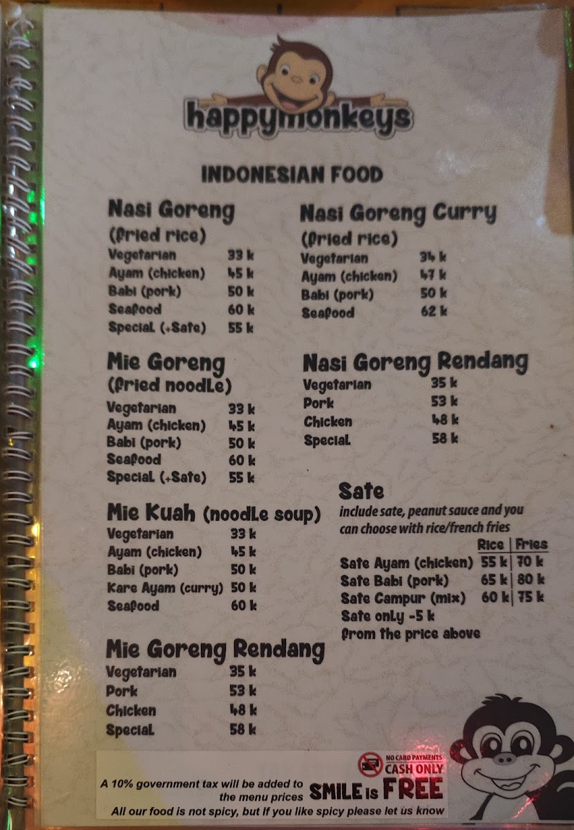 Warung Happy Monkeys Photo Menu 5