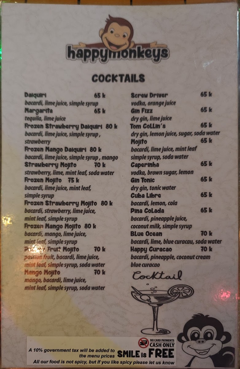 Warung Happy Monkeys Photo Menu 6