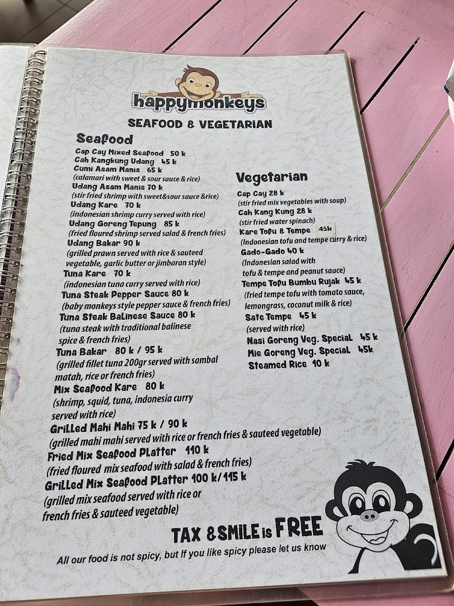 Warung Happy Monkeys Photo Menu 7
