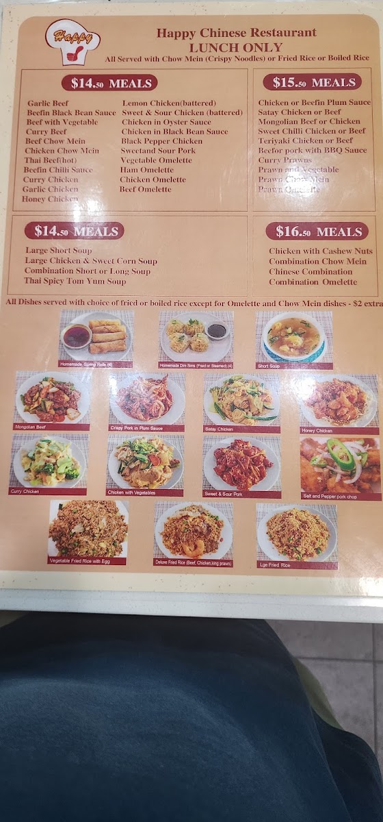 Happy Chinese Restaurant Photo Menu 2