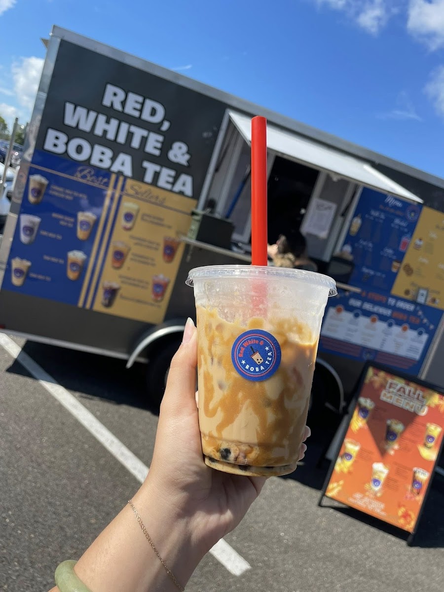 Red, White and Boba Tea Photo 2
