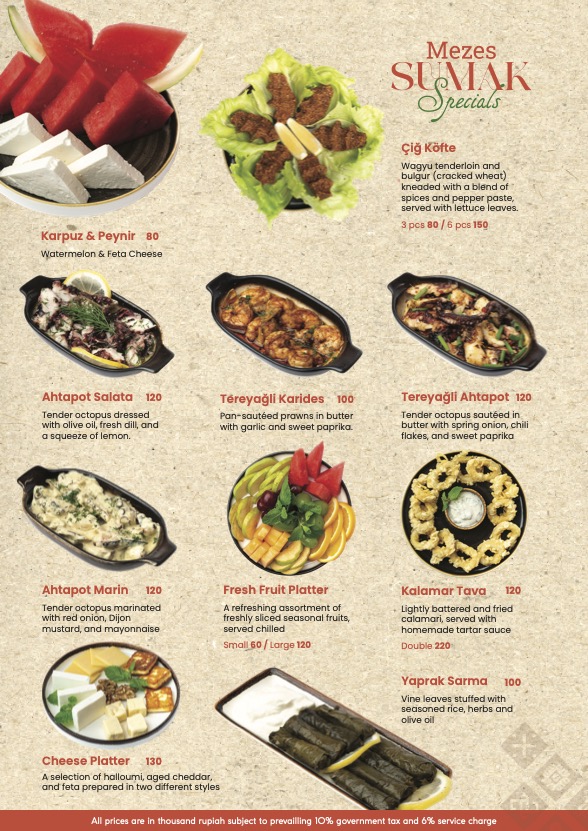 Sumak Turkish Cuisine Photo Menu 10