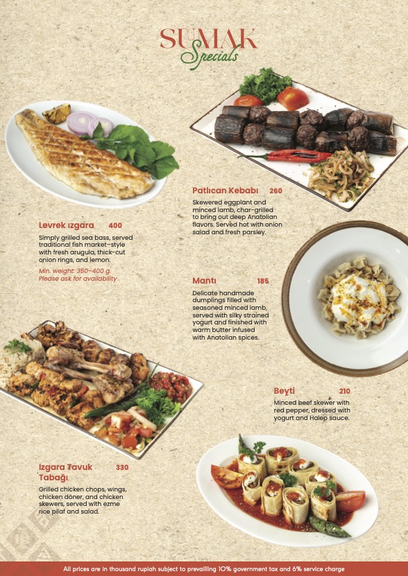 Sumak Turkish Cuisine Photo Menu 2