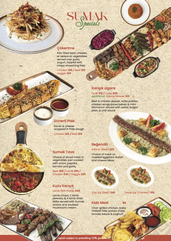 Sumak Turkish Cuisine Photo Menu 5