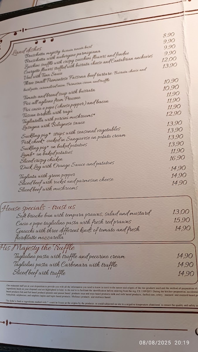 Antica Osteria Photo Menu 10