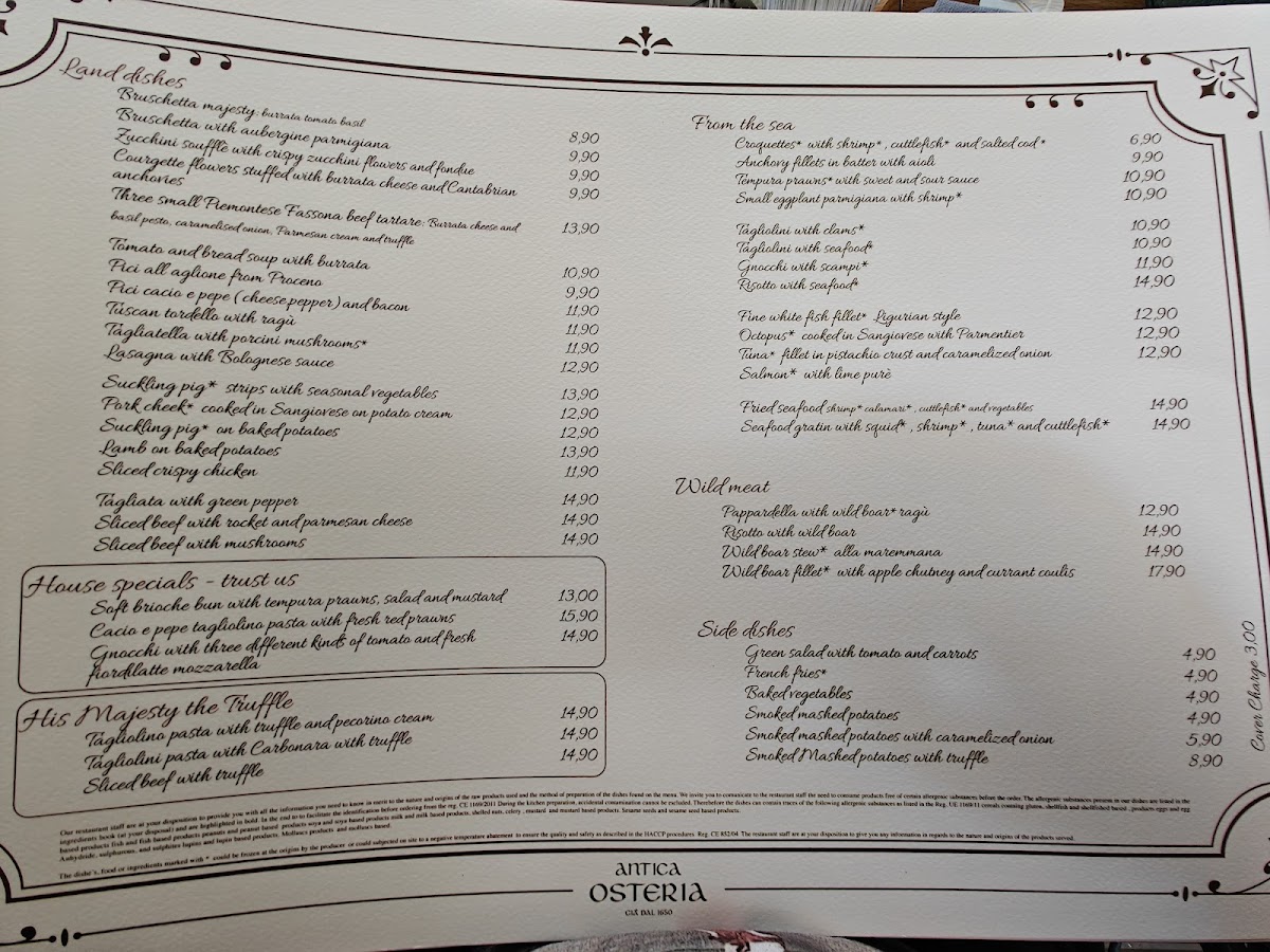 Antica Osteria Photo Menu 5