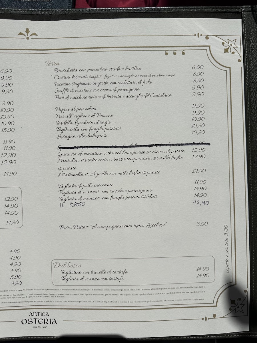 Antica Osteria Photo Menu 6