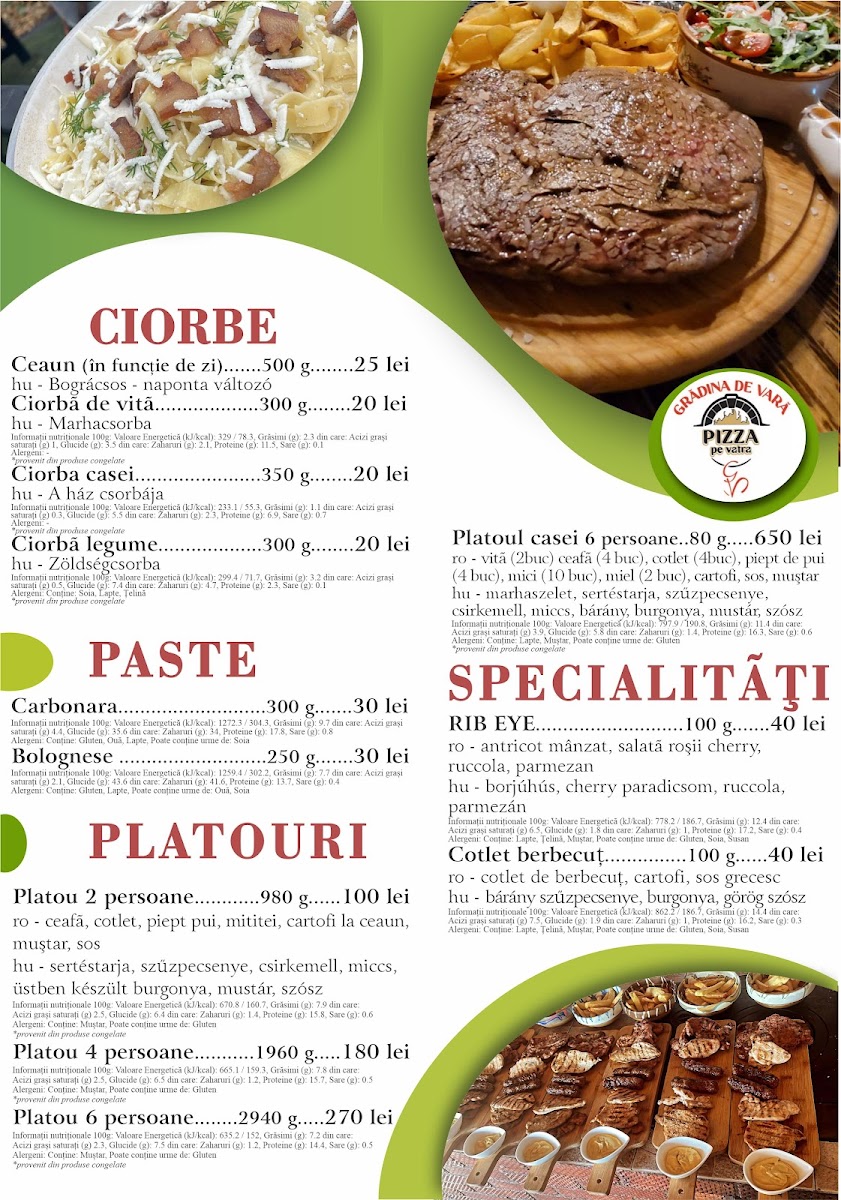 La Vié - Grădina de Vară Photo Menu 5