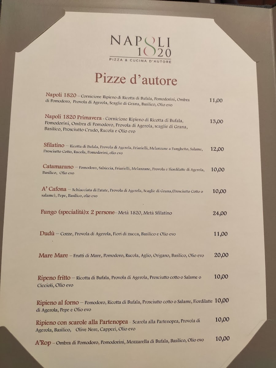 Napoli 1820 Pizzeria - Milano Photo Menu 10