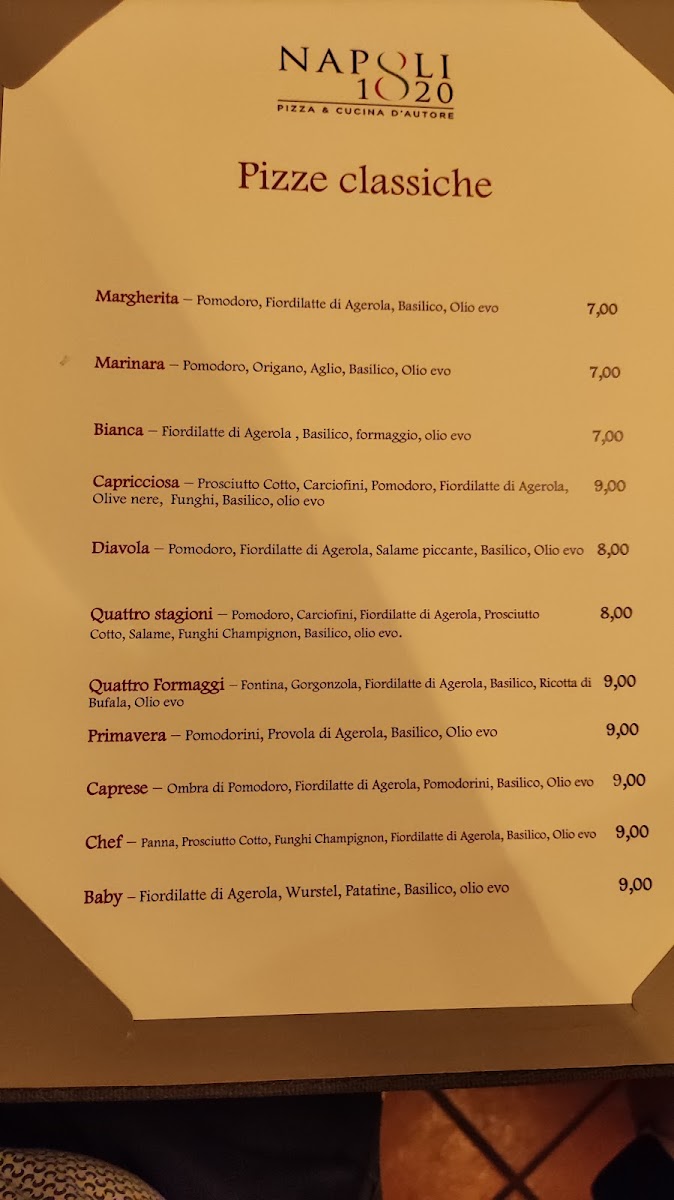 Napoli 1820 Pizzeria - Milano Photo Menu 4