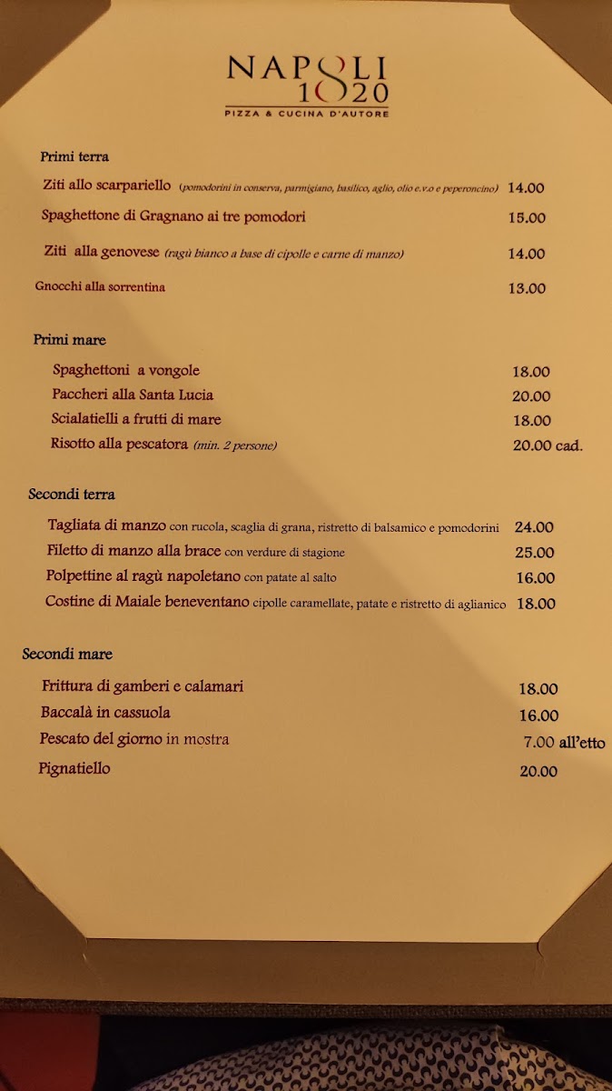 Napoli 1820 Pizzeria - Milano Photo Menu 5