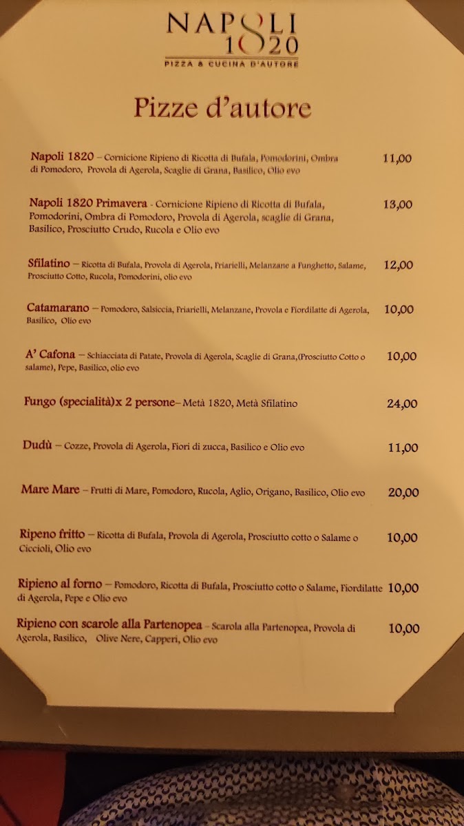 Napoli 1820 Pizzeria - Milano Photo Menu 6