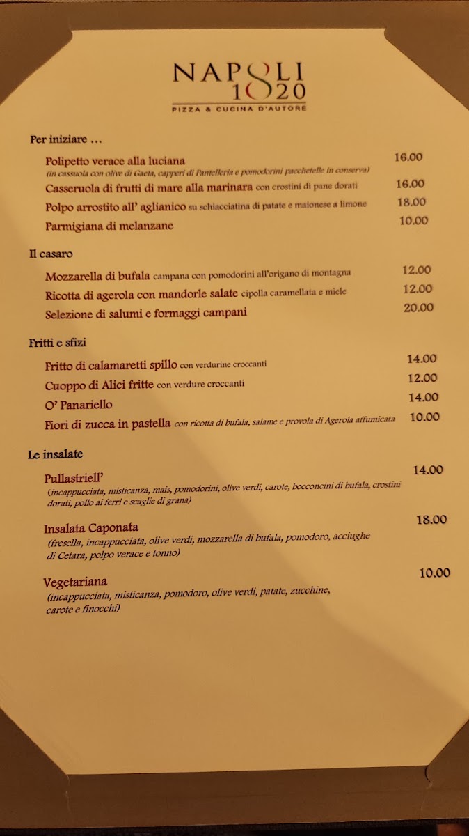 Napoli 1820 Pizzeria - Milano Photo Menu 7