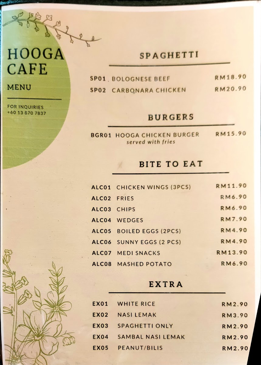 Hooga Cafe @ Kundasang Farm Ville Photo Menu 10