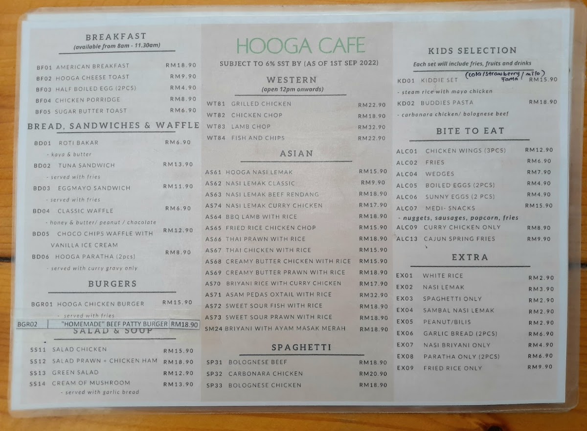 Hooga Cafe @ Kundasang Farm Ville Photo Menu 3
