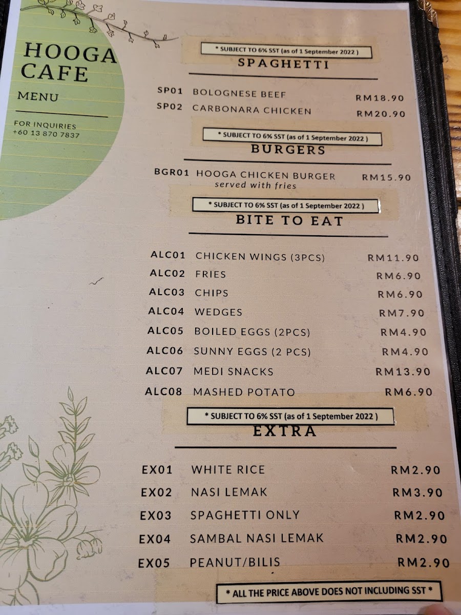 Hooga Cafe @ Kundasang Farm Ville Photo Menu 6