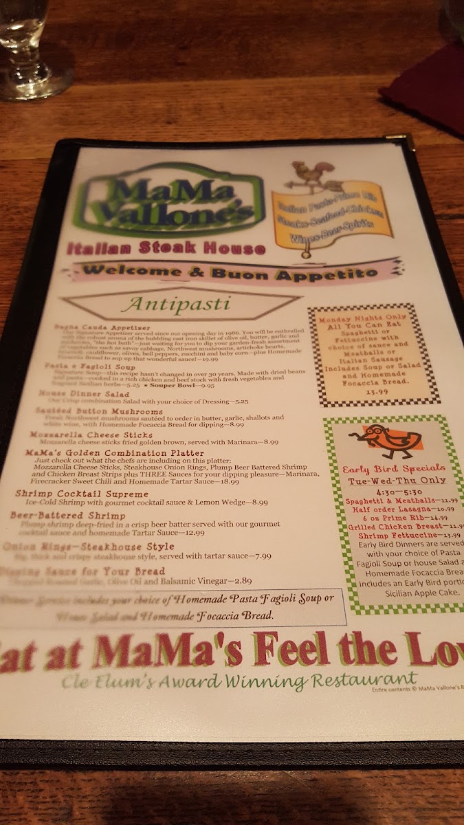 MaMa Vallone's Steak House Photo Menu 10