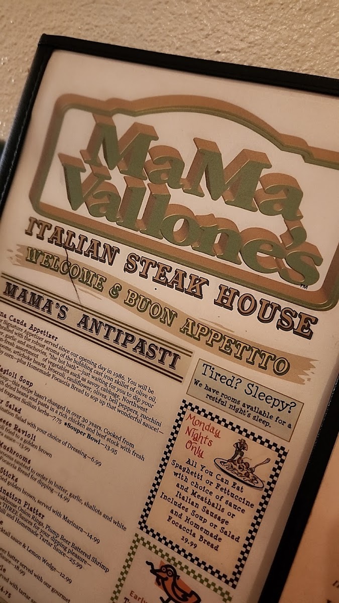 MaMa Vallone's Steak House Photo Menu 5