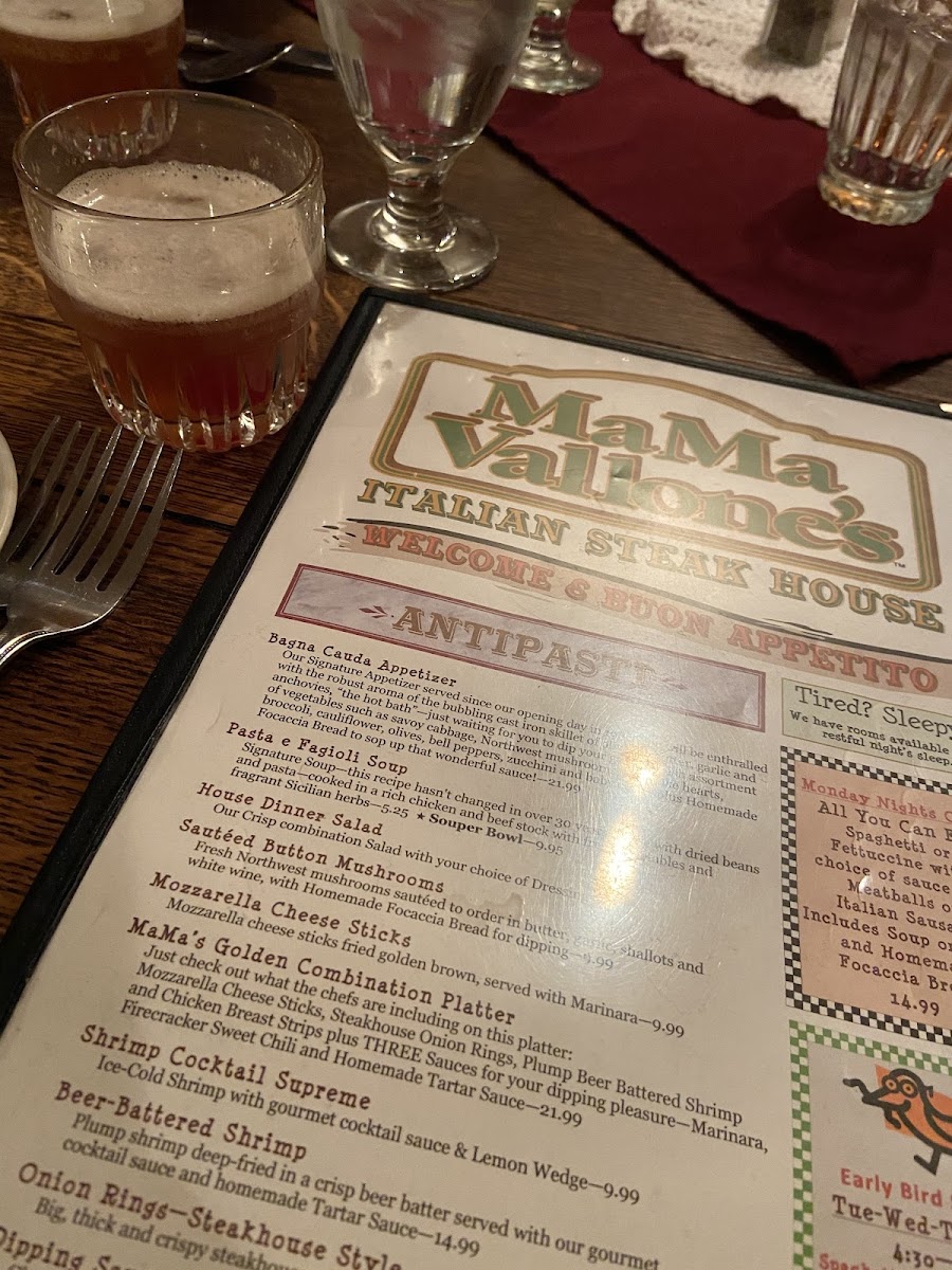 MaMa Vallone's Steak House Photo Menu 7