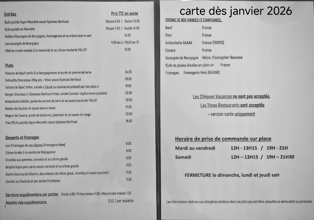 LE BACCHUS Photo Menu 2