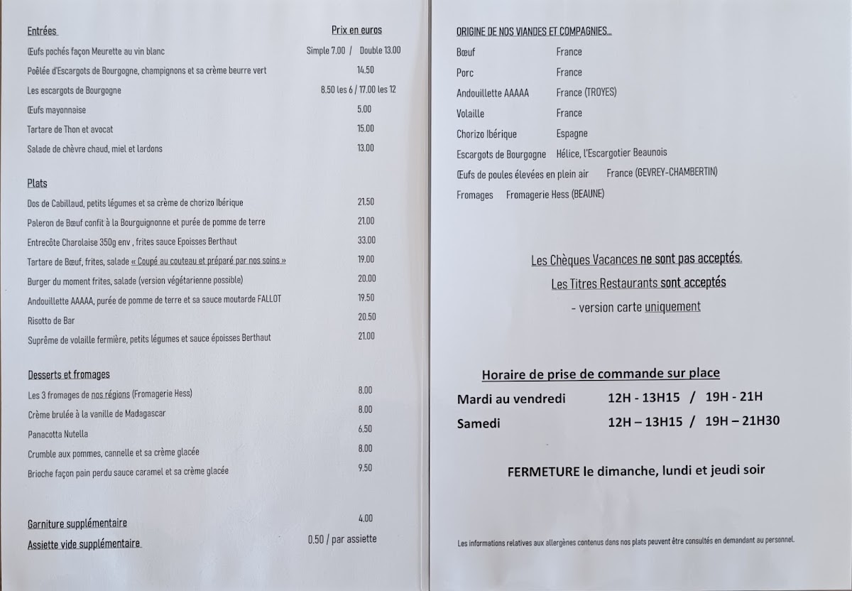 LE BACCHUS Photo Menu 3