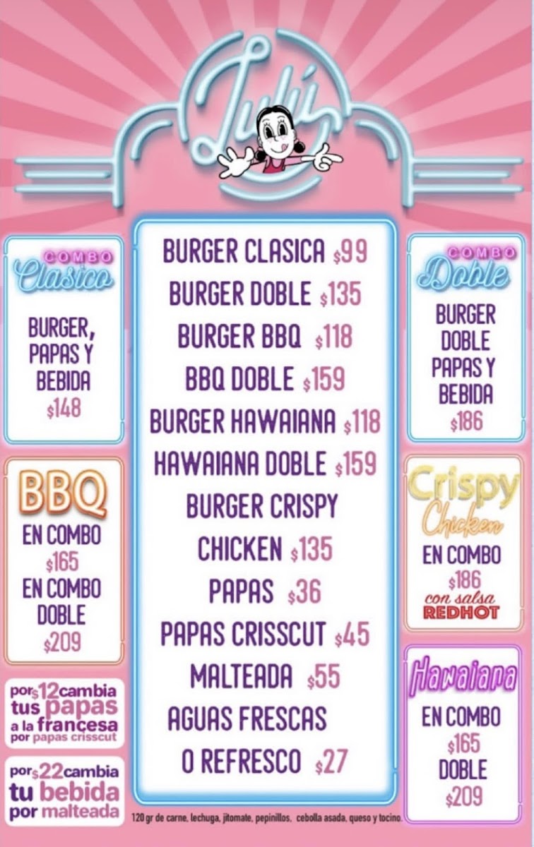 Lulú burgers Photo Menu 1