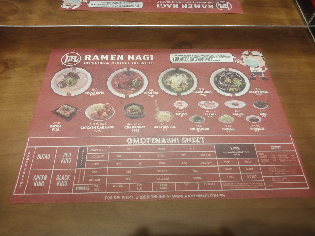 Ramen Nagi - Robinson's Magnolia Photo Menu 3