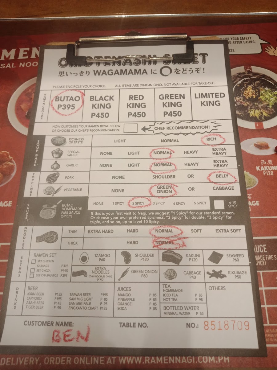 Ramen Nagi - Robinson's Magnolia Photo Menu 5