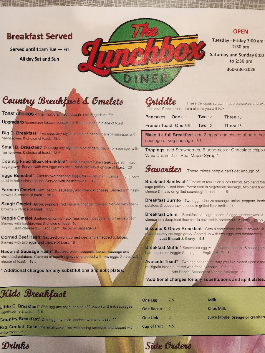 The Lunchbox Diner Photo Menu 3