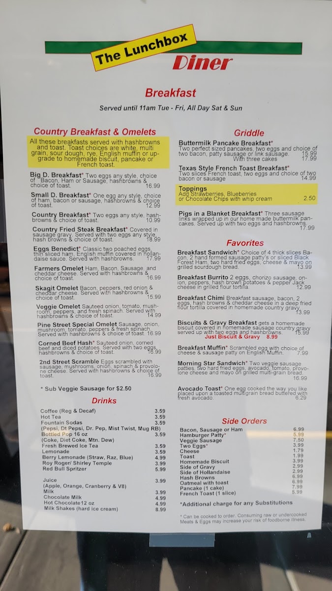 The Lunchbox Diner Photo Menu 5