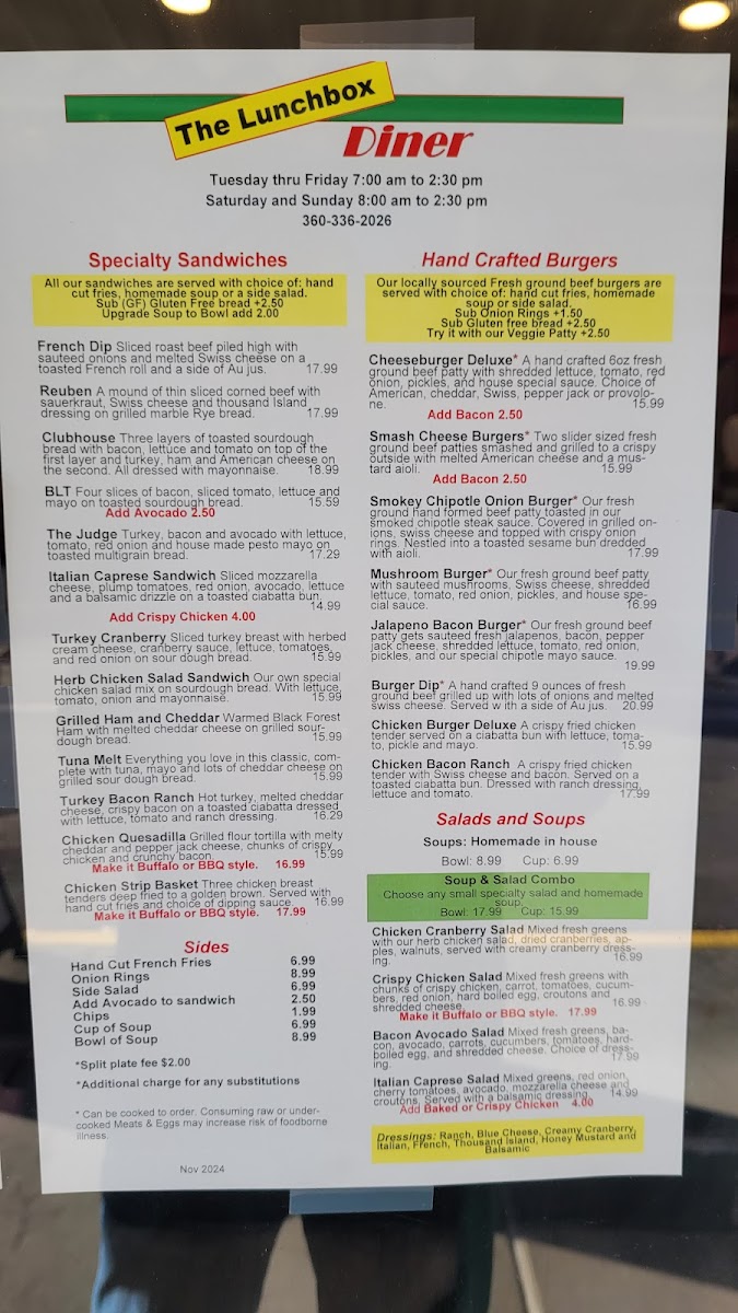 The Lunchbox Diner Photo Menu 6