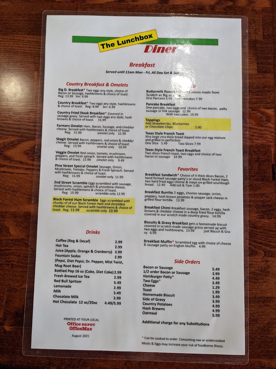 The Lunchbox Diner Photo Menu 8