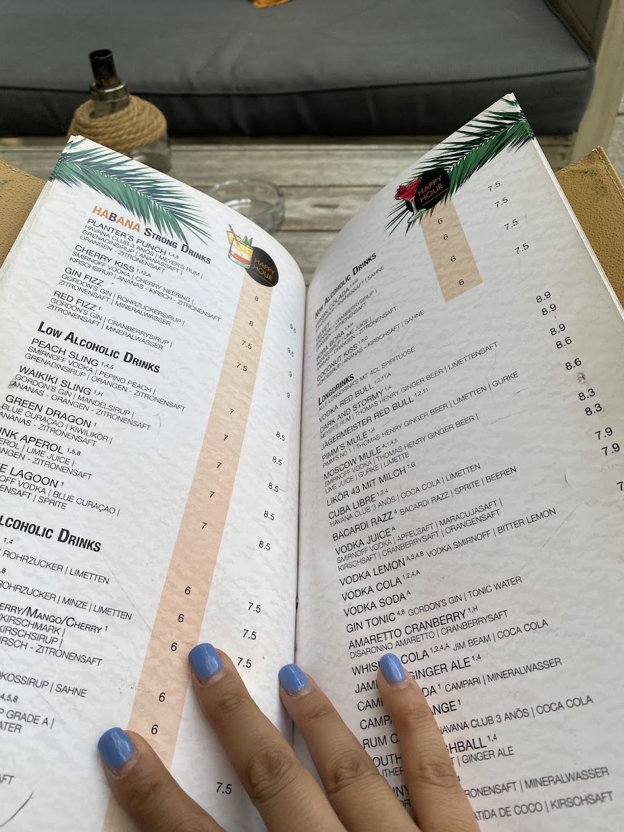 Habana Bar Photo Menu 1