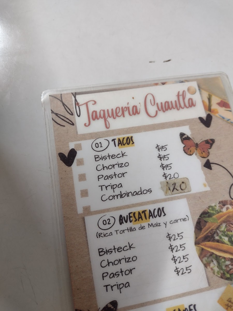 Taqueria Cuautla Photo Menu 2